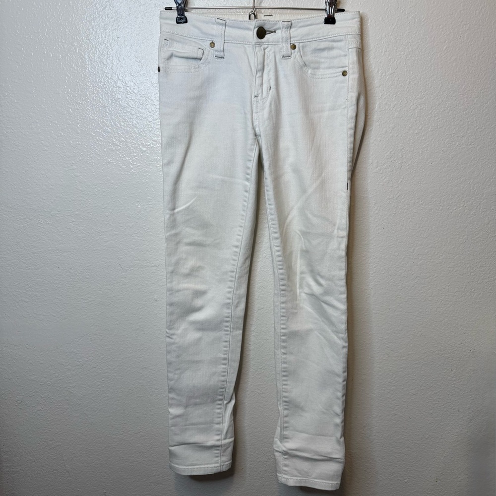 Cabi Bree Skinny Jeans White Embroidered Pocket Style 336 Size 0